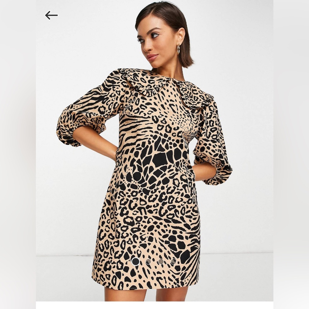 Animal print mini dress